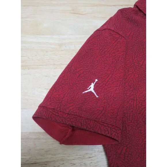 Nike Jordan Red Polo Shirt Sneakers x Chicago Bulls Youth‎ XL 20 Mens S Cotton - Picture 7 of 9